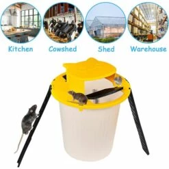 QERSTA Seau Piège à Souris, Piège à Rats Et Attrape Souris Flip Slide Bucket Lid, Pièges à Souris Réutilisables, Mouse Trap Intelligent, Bucket Lid Mouse Avec Échelle à Glissière(Bucket Non Inclus) -Outil d'entretien du jardin Soldes 52694391 5