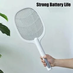 QERSTA Raquette Anti Moustique Electrique Insectes Tue Mouche Electrique 2 In 1 USB Moustique Lampe Lumière Led Uv Tapette à Moustiques électrique Zapper Raquette Tuer Moustiques Pour Mouches De Mites -Outil d'entretien du jardin Soldes 52694393 5