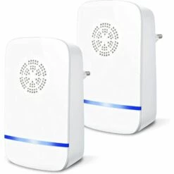 ALMI Répulsif Ultrasons, Repulsif Moustique, Repulsif Anti Mouches Electrique Appareil Répulsif Souris Interieur, Moustique, Cafard, Araignée, 100% Inoffensif (2 Pack)