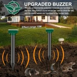 DECKON Lot De 4 Répulsifs Solaires à Ultrasons, Répulsif Anti-Taupes Solaire Souris Repeller Exterieur Pour Jardins Taupes Campagnols Gophers Serpents Ou Autres Autres Rongeurs 11 DECKON Lot De 4 Répulsifs Solaires à Ultrasons, Répulsif Anti-Taupes Solaire Souris Repeller Exterieur Pour Jardins Taupes Campagnols Gophers Serpents Ou Autres Autres Rongeurs -Outil d'entretien du jardin Soldes 52978215 5