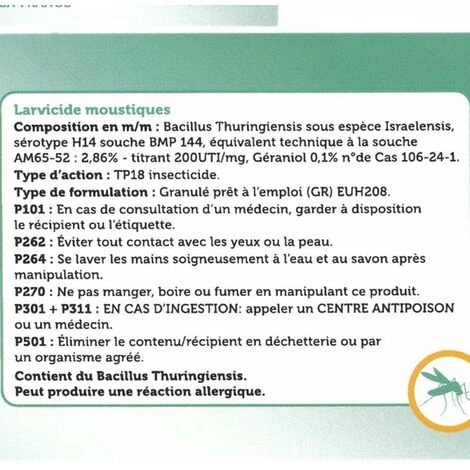 OR BRUN Larvicide Anti Moustiques Pour Eaux Stagnantes Et Bassins - Boîte 100 G 6 OR BRUN Larvicide Anti Moustiques Pour Eaux Stagnantes Et Bassins - Boîte 100 G – Image 4