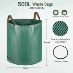 Sac à Feuilles Réutilisable De Grande Capacité En 500l FUIENKO -Outil d'entretien du jardin Soldes 54328768 3
