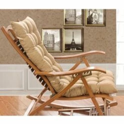 BENOBBY KIDS Coussin à Bascule,Coussin D'assise,Coussin à Dossier, Pour Haut Fauteuil Long Appui-tête,Fauteuil Inclinable Jardin Salon Matelas Matelas (chaise Non Incluse),Beige 48*120CM -Outil d'entretien du jardin Soldes 54862014 3