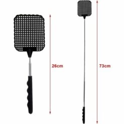 TANABATA Lot De 5 Tapettes à Mouches Télescopiques Portables En Acier Inoxydable 201 Et Plastique Pour éviter Les Moustiques Nuisibles 26–73 Cm Avec Poignée Durable -Outil d'entretien du jardin Soldes 55082524 3
