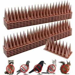 BENOBBY KIDS Pic Anti Pigeon, 4.3M Anti Pigeons Pour Balcon Plastique Kit, Repulsif Oiseaux Pigeon Pic Anti Chat, Pour Moineaux Hirondelles Corneilles (grosse épine, Livrer Nano-colle, Livrer Attaches De Câble)
