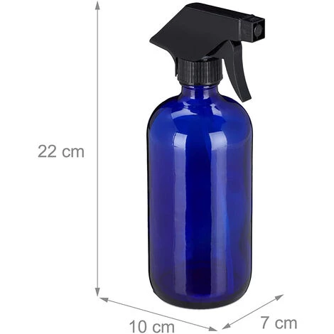 PETITES ECREVISSES Lot De 2 Vaporisateur De Jardin En Verre Rechargeable Flacons Pulvérisateur De 16oz / 500ml Pour Jardinage Nettoyage Désinfecter - Bleu 5 PETITES ECREVISSES Lot De 2 Vaporisateur De Jardin En Verre Rechargeable Flacons Pulvérisateur De 16oz / 500ml Pour Jardinage Nettoyage Désinfecter - Bleu – Image 3