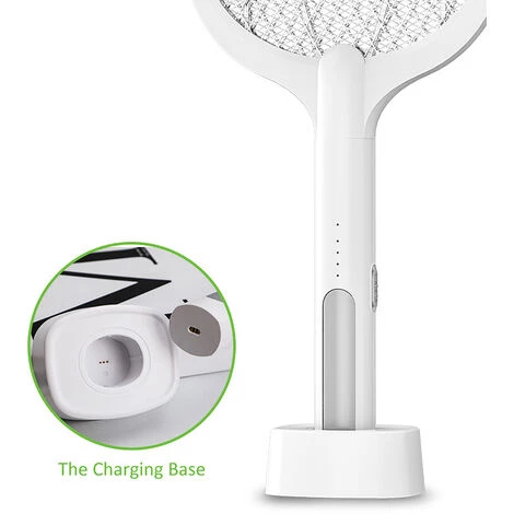 Raquette Anti Moustique,Betterlife 2 En 1 3000V USB Rechargeable Tapette à Mouches Electrique, Avec Base De Chargement, Protection De Maille 3 Couches, Pour IntéRieur Et ExtéRieur 6 Raquette Anti Moustique,Betterlife 2 En 1 3000V USB Rechargeable Tapette à Mouches Electrique, Avec Base De Chargement, Protection De Maille 3 Couches, Pour IntéRieur Et ExtéRieur – Image 4