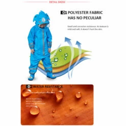 LIFCAUSAL Enfants Imperméable Respirant Imperméable Imperméable Pour Enfants Garçons Filles Étudiants Imperméable À Capuche Imperméable Réfléchissant Haute Visibilité, Jaune Large -Outil d'entretien du jardin Soldes 55858933 3