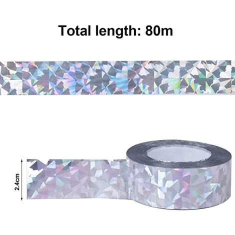 GUAZHUNIFR Bande Anti Oiseaux,Bandes Réfléchissantes Pour Oiseaux, Ruban Répulsif Anti-Oiseaux,Anti Oiseaux Bande,Ruban Réfléchissant Pour Domicile Jardin Et Ferme, 2.4cm X 80m,GU.B/bon 3 GUAZHUNIFR Bande Anti Oiseaux,Bandes Réfléchissantes Pour Oiseaux, Ruban Répulsif Anti-Oiseaux,Anti Oiseaux Bande,Ruban Réfléchissant Pour Domicile Jardin Et Ferme, 2.4cm X 80m,GU.B/bon