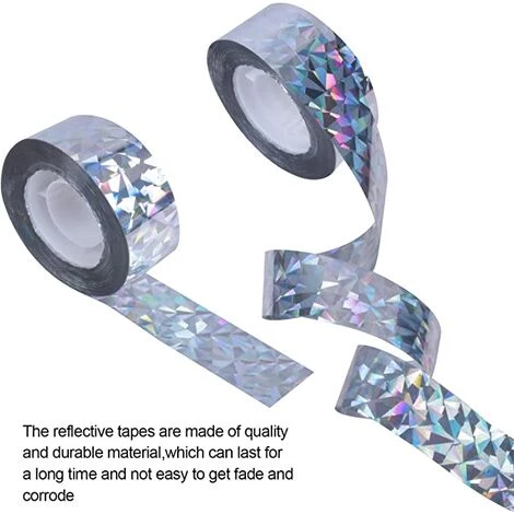 GUAZHUNIFR Bande Anti Oiseaux,Bandes Réfléchissantes Pour Oiseaux, Ruban Répulsif Anti-Oiseaux,Anti Oiseaux Bande,Ruban Réfléchissant Pour Domicile Jardin Et Ferme, 2.4cm X 80m,GU.B/bon 5 GUAZHUNIFR Bande Anti Oiseaux,Bandes Réfléchissantes Pour Oiseaux, Ruban Répulsif Anti-Oiseaux,Anti Oiseaux Bande,Ruban Réfléchissant Pour Domicile Jardin Et Ferme, 2.4cm X 80m,GU.B/bon – Image 3