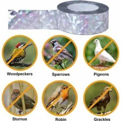 GUAZHUNIFR Bande Anti Oiseaux,Bandes Réfléchissantes Pour Oiseaux, Ruban Répulsif Anti-Oiseaux,Anti Oiseaux Bande,Ruban Réfléchissant Pour Domicile Jardin Et Ferme, 2.4cm X 80m,GU.B/bon 10 GUAZHUNIFR Bande Anti Oiseaux,Bandes Réfléchissantes Pour Oiseaux, Ruban Répulsif Anti-Oiseaux,Anti Oiseaux Bande,Ruban Réfléchissant Pour Domicile Jardin Et Ferme, 2.4cm X 80m,GU.B/bon -Outil d'entretien du jardin Soldes 56116090 4