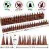 AARON 5.4 Meters Répulsif Pigeon Balcon Anti Oiseaux Répulsif Pic Anti Chat Fence Spikes Repellent Spikes Protection Du Jardin Contre Les Oiseaux- 12 Packs -Outil d'entretien du jardin Soldes 56374791 1
