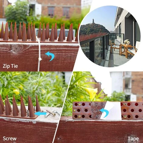 AARON 5.4 Meters Répulsif Pigeon Balcon Anti Oiseaux Répulsif Pic Anti Chat Fence Spikes Repellent Spikes Protection Du Jardin Contre Les Oiseaux- 12 Packs 6 AARON 5.4 Meters Répulsif Pigeon Balcon Anti Oiseaux Répulsif Pic Anti Chat Fence Spikes Repellent Spikes Protection Du Jardin Contre Les Oiseaux- 12 Packs – Image 4