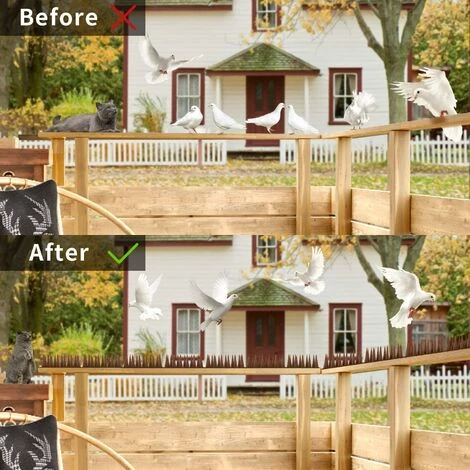 AARON 5.4 Meters Répulsif Pigeon Balcon Anti Oiseaux Répulsif Pic Anti Chat Fence Spikes Repellent Spikes Protection Du Jardin Contre Les Oiseaux- 12 Packs 7 AARON 5.4 Meters Répulsif Pigeon Balcon Anti Oiseaux Répulsif Pic Anti Chat Fence Spikes Repellent Spikes Protection Du Jardin Contre Les Oiseaux- 12 Packs – Image 5