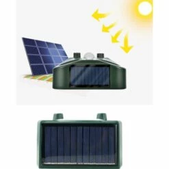 CATHERINE Répulsif à Ultrasons Pour Chats, Animaux Sauvages - Répulsif Pour Chat Et Chien Avec Détecteur De Mouvement Et Lumières Clignotantes à Ultrasons - Pour Chats, Chiens, Animaux Sauvages -Outil d'entretien du jardin Soldes 56374798 5