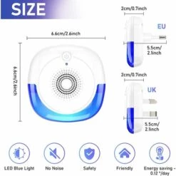 FLYME Lot De 2 Répulsifs Anti-moustiques à Ultrasons, Prise Anti-moustiques électrique, Insectifuge D'intérieur Pour Moustiques, Rats, Cafards, Araignées, Grillons Et Rongeurs 8 FLYME Lot De 2 Répulsifs Anti-moustiques à Ultrasons, Prise Anti-moustiques électrique, Insectifuge D'intérieur Pour Moustiques, Rats, Cafards, Araignées, Grillons Et Rongeurs -Outil d'entretien du jardin Soldes 57481332 2