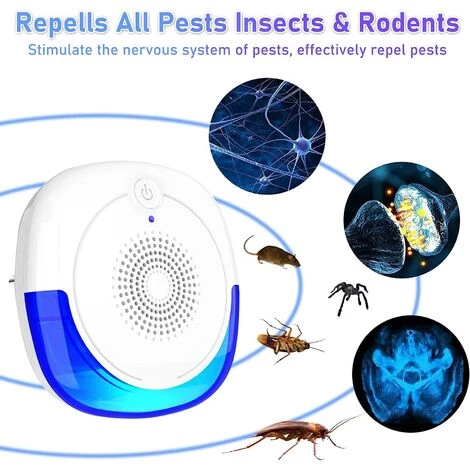 FLYME Lot De 2 Répulsifs Anti-moustiques à Ultrasons, Prise Anti-moustiques électrique, Insectifuge D'intérieur Pour Moustiques, Rats, Cafards, Araignées, Grillons Et Rongeurs 6 FLYME Lot De 2 Répulsifs Anti-moustiques à Ultrasons, Prise Anti-moustiques électrique, Insectifuge D'intérieur Pour Moustiques, Rats, Cafards, Araignées, Grillons Et Rongeurs – Image 4