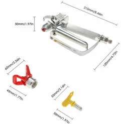 HAPPYSHOPPING Le Pistolet De Pulverisation Airless 3600psi + Base Rouge + Buse Jaune Convient Au Pulverisateur Graco Wagner Titan -Outil d'entretien du jardin Soldes 57587135 3