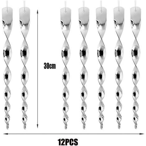 DECKON 12 Pièces Effaroucheur D Oiseaux 30 Cm Repulsif Pigeon 360 Degrés Repulsif Oiseaux, Effaroucheur Oiseaux Réfléchissants Spirale, Pour Balcon, Arbres Fruitiers, Potager 4 DECKON 12 Pièces Effaroucheur D Oiseaux 30 Cm Repulsif Pigeon 360 Degrés Repulsif Oiseaux, Effaroucheur Oiseaux Réfléchissants Spirale, Pour Balcon, Arbres Fruitiers, Potager – Image 2
