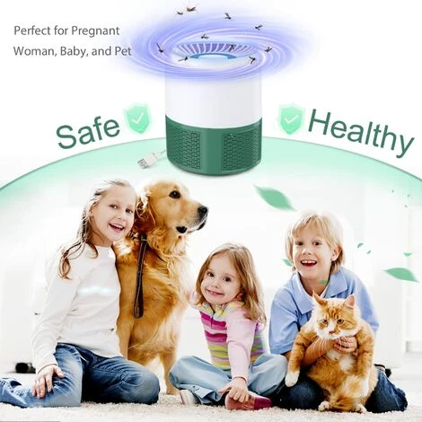 ALMI Lampe Anti Moustique, Electrique Anti Moustique Exterieur Intérieur, USB Tue Mouche Electrique Piege A Moustique, Tueur D'Insectes Pas Bruit Tueur De Moustiques Efficace(Green) 4 ALMI Lampe Anti Moustique, Electrique Anti Moustique Exterieur Intérieur, USB Tue Mouche Electrique Piege A Moustique, Tueur D'Insectes Pas Bruit Tueur De Moustiques Efficace(Green) – Image 2