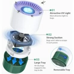 ALMI Lampe Anti Moustique, Electrique Anti Moustique Exterieur Intérieur, USB Tue Mouche Electrique Piege A Moustique, Tueur D'Insectes Pas Bruit Tueur De Moustiques Efficace(Green) 9 ALMI Lampe Anti Moustique, Electrique Anti Moustique Exterieur Intérieur, USB Tue Mouche Electrique Piege A Moustique, Tueur D'Insectes Pas Bruit Tueur De Moustiques Efficace(Green) -Outil d'entretien du jardin Soldes 57793548 3