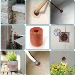 TINOR Grillage Anti Rongeur De Haute Qualité, 100% Cuivre Anti Limace Escargot Souris Rat Oiseaux Nematodes Ferramol, Filet De Cuivre Tricot Pour L'intérieur, Le Jardin(6 Mètres) -Outil d'entretien du jardin Soldes 57911651 4