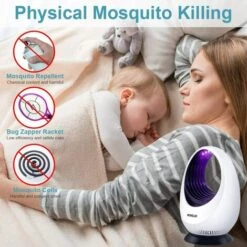 KARTOKNER Lampe Anti-moustiques, Tue Mouche Electrique, LED Répulsif Tueur De Moustiques, USB Piège à Mouche électrique, UV Electrique Moustique Killer Lampe Non Toxique, Efficace (Modèle Creux Haut De Gamme) -Outil d'entretien du jardin Soldes 58108565 2