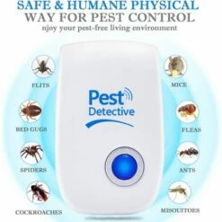 ABCRITAL Répulsif Ultrason,Répulsif À Ultrasons Pour Rat, Araignée, Souris, Fourmis, Cafards, Punaises De Lit Et Autres Rongeurs(4 Unités) -Outil d'entretien du jardin Soldes 58750476 4