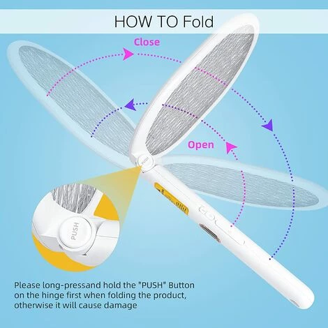 BENOBBY KIDS 3000V Raquette électrique Anti-moustiques Rechargeable, Tapette à Mouches Pliable, 3 Couches De Protection En Maille, Tueur De Mouches électrique, Tapette à Moustiques Pour Intérieur Et Extérieur 5 BENOBBY KIDS 3000V Raquette électrique Anti-moustiques Rechargeable, Tapette à Mouches Pliable, 3 Couches De Protection En Maille, Tueur De Mouches électrique, Tapette à Moustiques Pour Intérieur Et Extérieur – Image 3