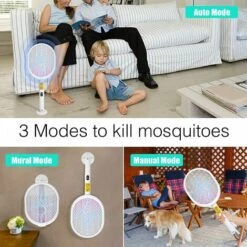 BENOBBY KIDS 3000V Raquette électrique Anti-moustiques Rechargeable, Tapette à Mouches Pliable, 3 Couches De Protection En Maille, Tueur De Mouches électrique, Tapette à Moustiques Pour Intérieur Et Extérieur 10 BENOBBY KIDS 3000V Raquette électrique Anti-moustiques Rechargeable, Tapette à Mouches Pliable, 3 Couches De Protection En Maille, Tueur De Mouches électrique, Tapette à Moustiques Pour Intérieur Et Extérieur -Outil d'entretien du jardin Soldes 58751811 4