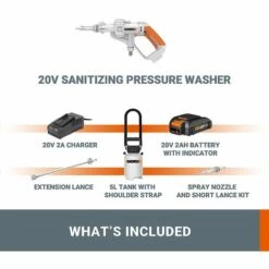 WORX 18V (20V MAX) Pulvérisateur De Désinfection à Haute Pression 5L WP651E, PowerShare -Outil d'entretien du jardin Soldes 58757691 5