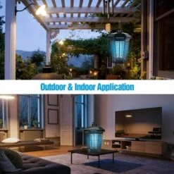 PERLE RARE Lampe Anti-Moustique Extérieur 4200V, Anti-Mouches Électrique UV Intérieur 12W, Piège à Moustiques Insectifuge Piège à Mouche Efficace Anti-Moustique Portée 80m² -Outil d'entretien du jardin Soldes 59006841 5