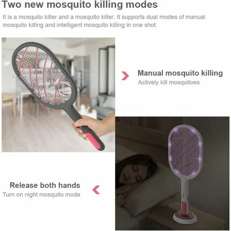 LTS FAFA Raquette Anti Moustique, USB Tapetteà Mouche Electrique, 3000 Volts, Efficace Contre Les Mouches Insectes, Mode Tapette Anti-Moustique/Mode Lampe Anti-Moustique,Versailles 6 LTS FAFA Raquette Anti Moustique, USB Tapetteà Mouche Electrique, 3000 Volts, Efficace Contre Les Mouches Insectes, Mode Tapette Anti-Moustique/Mode Lampe Anti-Moustique,Versailles – Image 4