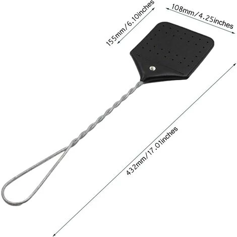 STARLIGHT Tapetteà Mouche En Cuir, SL.GT Moustique Slap Avec Manche En Métal, Tappette À Mouche Portable Pour Les Mouches Moustiques Insectes,432x108x155 Mm 5 STARLIGHT Tapetteà Mouche En Cuir, SL.GT Moustique Slap Avec Manche En Métal, Tappette À Mouche Portable Pour Les Mouches Moustiques Insectes,432x108x155 Mm – Image 3