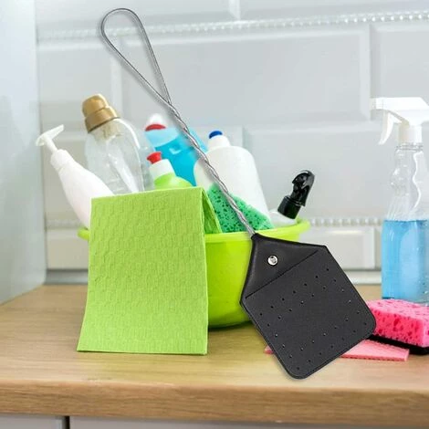 STARLIGHT Tapetteà Mouche En Cuir, SL.GT Moustique Slap Avec Manche En Métal, Tappette À Mouche Portable Pour Les Mouches Moustiques Insectes,432x108x155 Mm 6 STARLIGHT Tapetteà Mouche En Cuir, SL.GT Moustique Slap Avec Manche En Métal, Tappette À Mouche Portable Pour Les Mouches Moustiques Insectes,432x108x155 Mm – Image 4