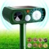 BENOBBY KIDS Répulsif Chat Jardin à Ultrasons, 5 Modes, Alimenté Par USB Ou Solaire, Répulsif Chats Avec Piquet Au Sol -Outil d'entretien du jardin Soldes 59207047 1