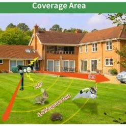 BENOBBY KIDS Répulsif Chat Jardin à Ultrasons, 5 Modes, Alimenté Par USB Ou Solaire, Répulsif Chats Avec Piquet Au Sol -Outil d'entretien du jardin Soldes 59207047 5