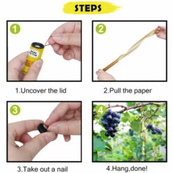 TANCYCO Lot De 32 Bandes Anti-mouches Collantes à Suspendre Pour Intérieur/extérieur, Ruban Adhésif Anti-mouches, Attrape-mouches Pour Mouches Des Fruits, Insectes, Insectes, Ravageurs, Moustiques. -Outil d'entretien du jardin Soldes 59307314 4