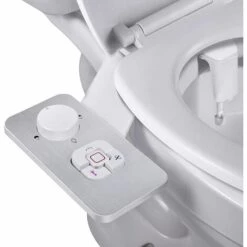 ZOLGINAH Pulvérisateur Bidet Non électrique Avec Double Buses Rétractables Autonettoyantes - Nettoyage Avant Et Arrière - Bouton Poussoir Réglable Pour Eau Froid,chrome