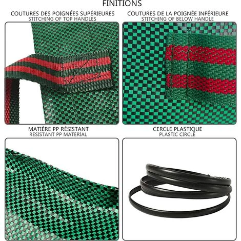 ZHUOXUAN Sacs De Jardin XXL Lot De 3 Sac Jardin 272L Sacs De Déchets Jardin Résistants Sac à Déchets De Jardin Sac Déchet En PP Robuste Lot De 3 Sacs à Déchets De Jardin Sacs Poubelle De Jardin 4 ZHUOXUAN Sacs De Jardin XXL Lot De 3 Sac Jardin 272L Sacs De Déchets Jardin Résistants Sac à Déchets De Jardin Sac Déchet En PP Robuste Lot De 3 Sacs à Déchets De Jardin Sacs Poubelle De Jardin – Image 2