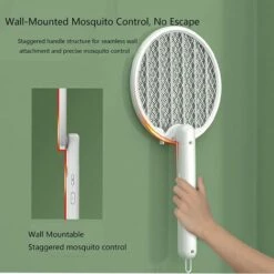 TINOR Raquette Anti Moustique Electrique, 3000V USB Rechargeable 3 En 1 Tapetteà Moustique Electrique, Collapsible Tapetteà Mouches To Kill Mosquitoes, Flies, Convient Pour L'intérieur Et L'extérieur -Outil d'entretien du jardin Soldes 59684335 4