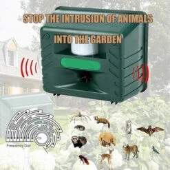 GALOZZOIT Exterieur Repulsif Oiseaux Ultrason, Répulsif Pour Oiseaux D'extérieu, Répulsif Animal Ultrasonique Avec Capteur De Mouvement Et Flash Pour Repousser Animaux Nuisibles -Outil d'entretien du jardin Soldes 59727088 3