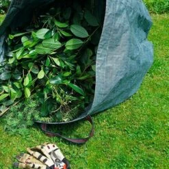 GALOZZOIT Sac Jardinage 100L Avec Poignées - Sac Jardinage Dechets Imperméable - Sacs à Déchets De Jardin Pliables, Résistants Pour Déchets Végétaux -Outil d'entretien du jardin Soldes 59727239 5
