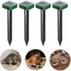 FVBJD Lot De 4 Répulsifs Solaires à Ultrasons Pour Taupes Et Rongeurs -Outil d'entretien du jardin Soldes 59764568 1