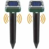 FVBJD Lot De 2 Répulsif Solaire Ultrasonic Solar Anti-taupes - Répulsif Anti-taupes - Répulsif Anti-campagnols - Répulsif Anti-taupes Pour Jardin -Outil d'entretien du jardin Soldes 59797598 1
