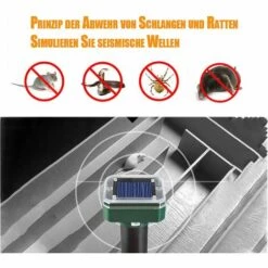 FVBJD Lot De 2 Répulsif Solaire Ultrasonic Solar Anti-taupes - Répulsif Anti-taupes - Répulsif Anti-campagnols - Répulsif Anti-taupes Pour Jardin -Outil d'entretien du jardin Soldes 59797598 4