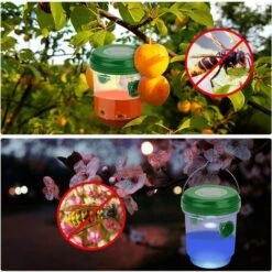 GALOZZOIT 2 Pièces Piège à Guêpes Solaire Avec Lumière LED, Pièges à Insectes, Attrape Anti-Insectes Piège En Miel Abeilles Frelons Moustiques Drosophile Pour Jardin Extérieur Intérieur 10 GALOZZOIT 2 Pièces Piège à Guêpes Solaire Avec Lumière LED, Pièges à Insectes, Attrape Anti-Insectes Piège En Miel Abeilles Frelons Moustiques Drosophile Pour Jardin Extérieur Intérieur -Outil d'entretien du jardin Soldes 59799886 4