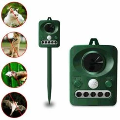 HAPPYSHOPPING ZN-AZ-QNQ-001 Repulsif D'oiseaux A Ultrasons Solaire Exterieur, Double Charge Solaire Et USB, Conception Etanche, Batterie Integree, Vert Herbe -Outil d'entretien du jardin Soldes 59851993 5