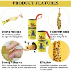 FVBJD Attrape Mouche,Tue Mouche,Papier Tue Mouche,Attrape Mouche Collant,16 Pièces Piège à Mouche Pour Intérieur Extérieur Insectes Volants Papillons De Nuit Lutte Contre Les Moustiques -Outil d'entretien du jardin Soldes 59859192 3