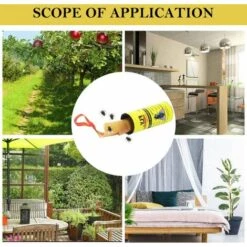 FVBJD Attrape Mouche,Tue Mouche,Papier Tue Mouche,Attrape Mouche Collant,16 Pièces Piège à Mouche Pour Intérieur Extérieur Insectes Volants Papillons De Nuit Lutte Contre Les Moustiques -Outil d'entretien du jardin Soldes 59859192 5